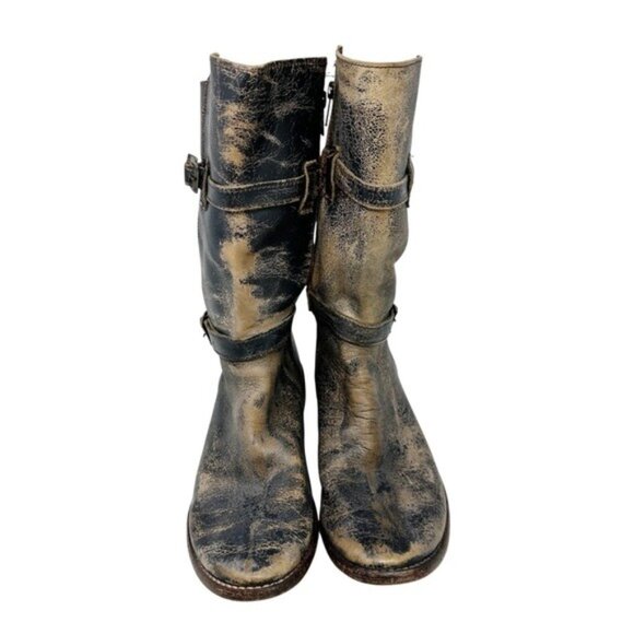 Bed Stu Sandover Mid Boots Women's 8.5 Rustic Antique Distressed Rugged Leather - Picture 3 of 14